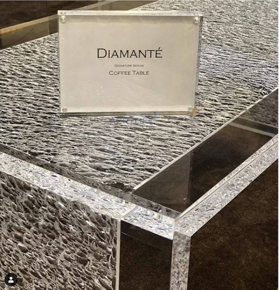Bàn Mica Acrylife - Diamond Sparkle Side Table