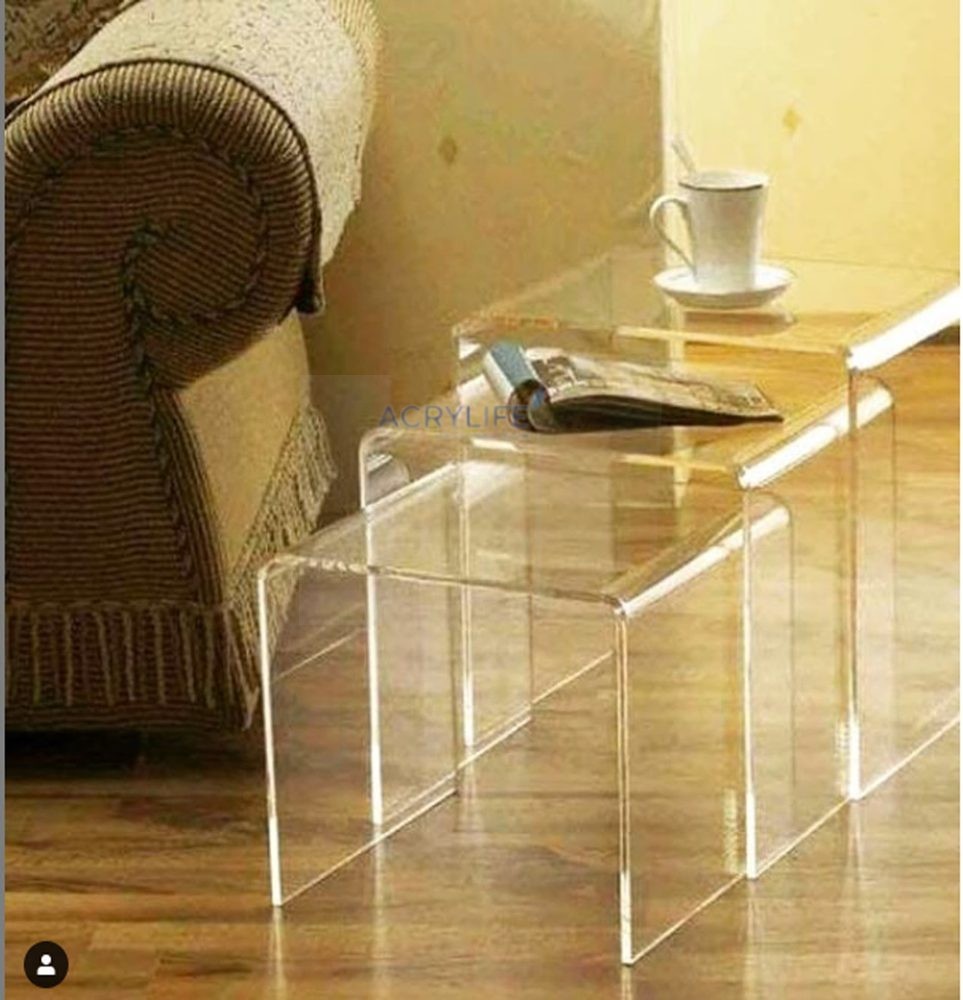 Bàn Mica Acrylife - Frozen Waterfall Side Table ảnh 2