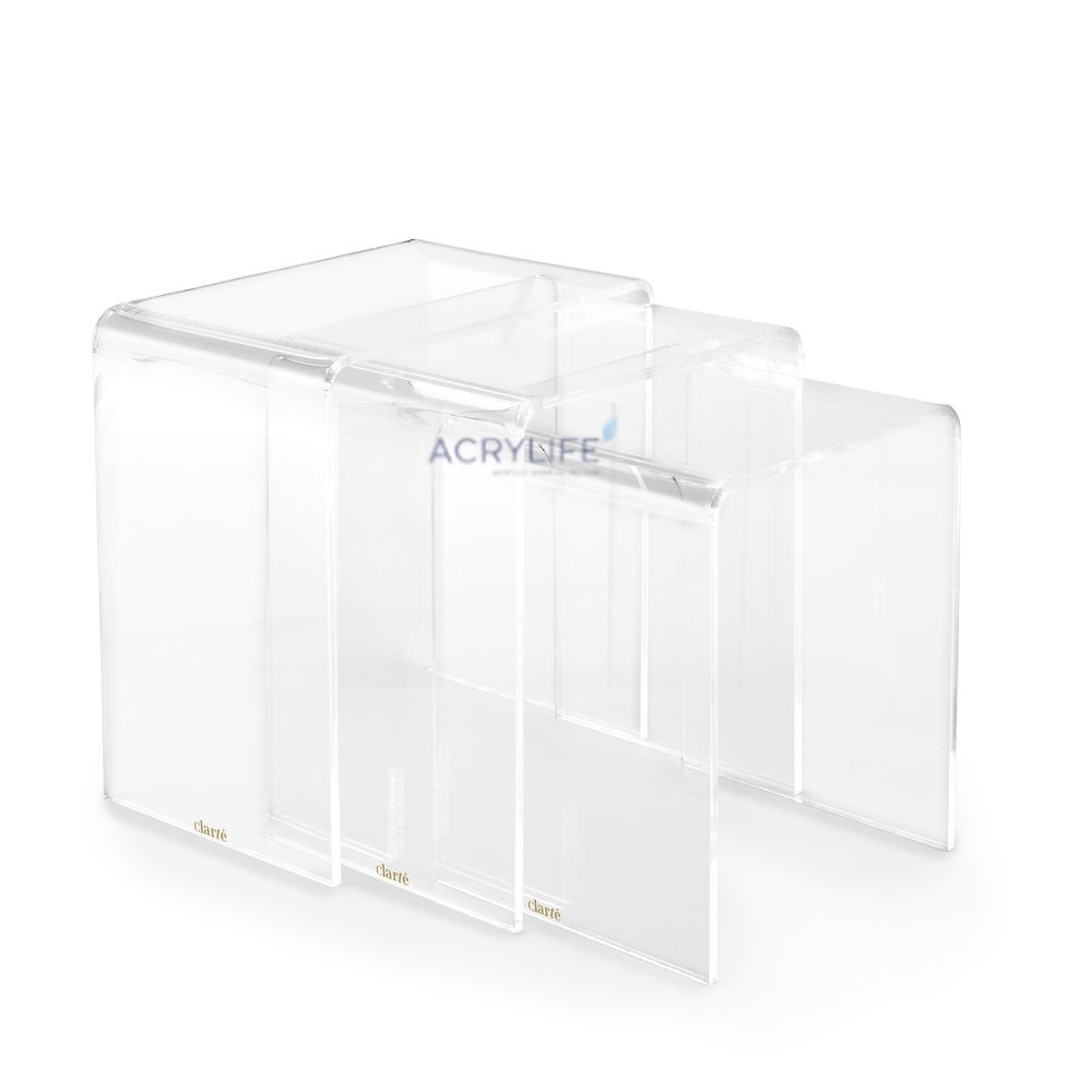 Bộ Bàn Lồng Nhau Bằng Mica Acrylife – Clarte Acrylic Nesting Tables (Set of 3) ảnh 3