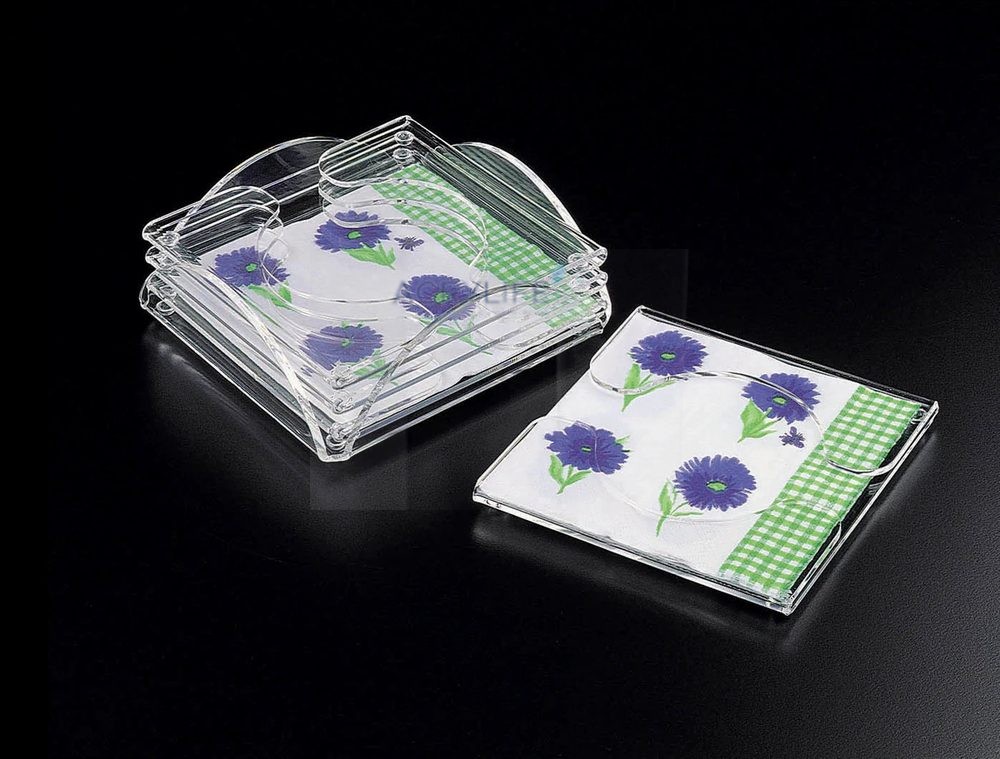 Bộ đế lót ly và khay đựng Mica Acrylife - Coaster with Holder NB24