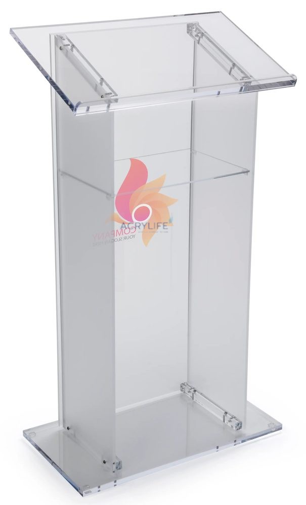 Bục phát biểu mica Acrylife panel in UV tùy chỉnh