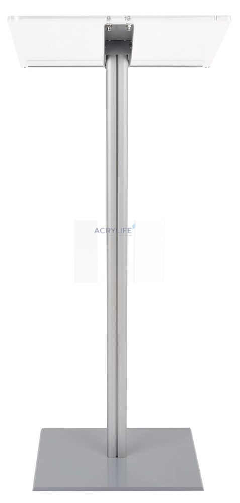 Bục phát biểu mica Acrylife cơ bản với trụ và đế nhôm bạc ảnh 3