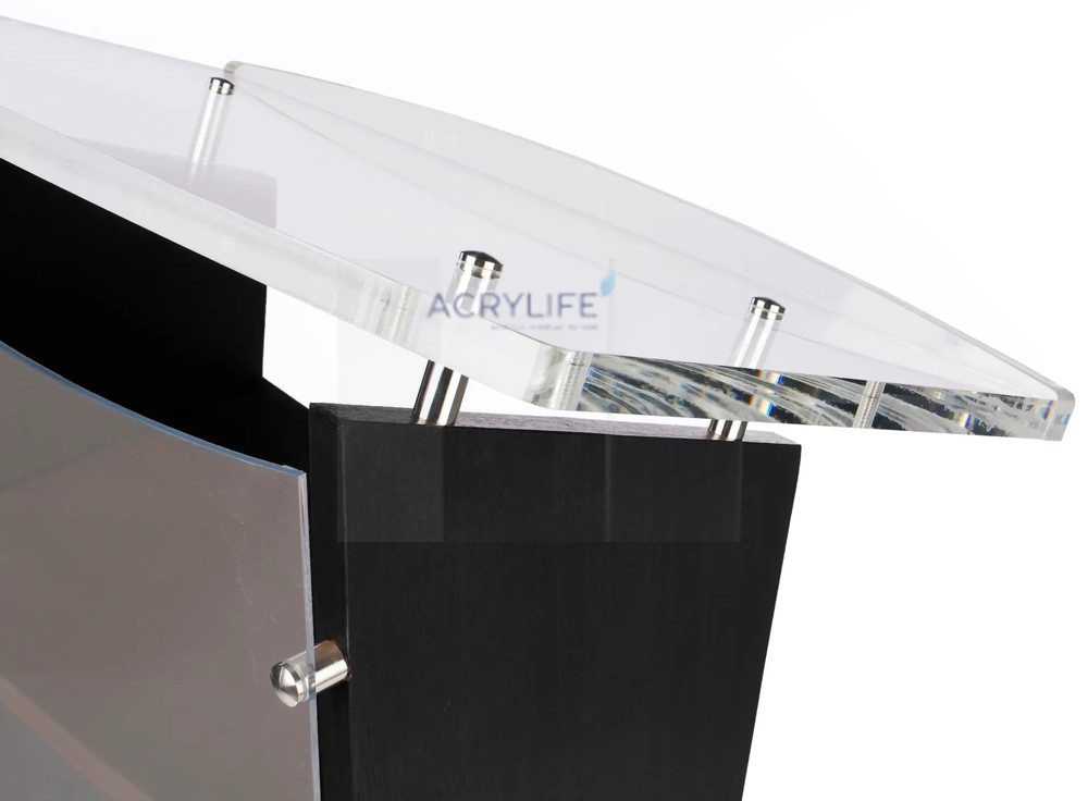 Bục phát biểu mica Acrylife – in UV toàn màu, panel trong suốt ảnh 3