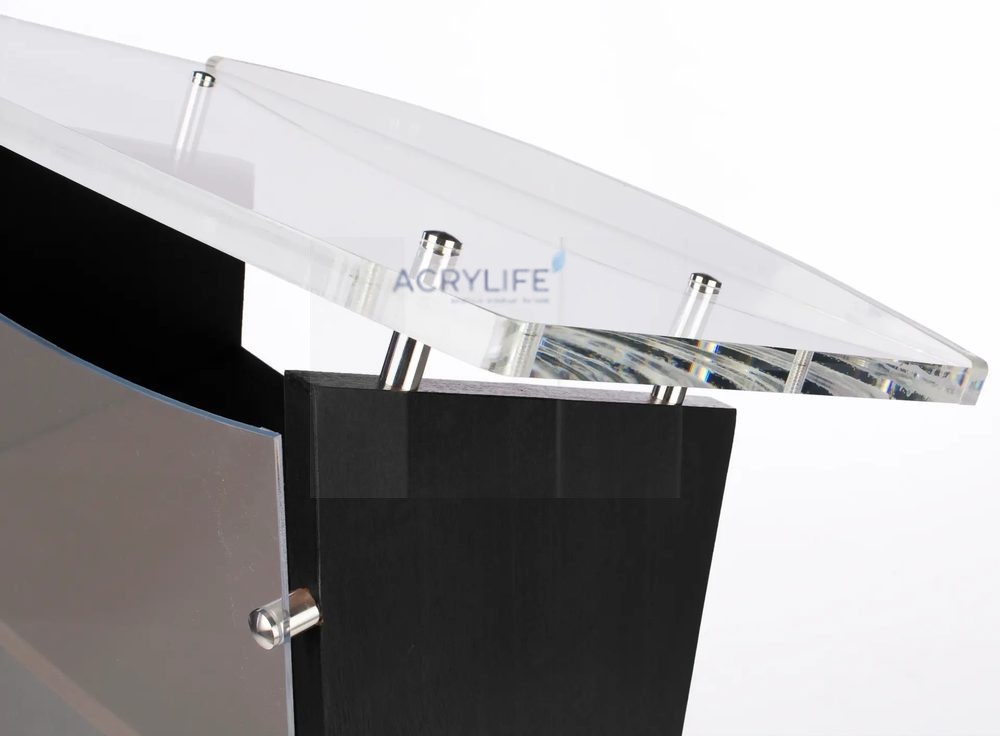 Bục phát biểu mica Acrylife mờ – hoàn thiện màu đen sang trọng ảnh 3