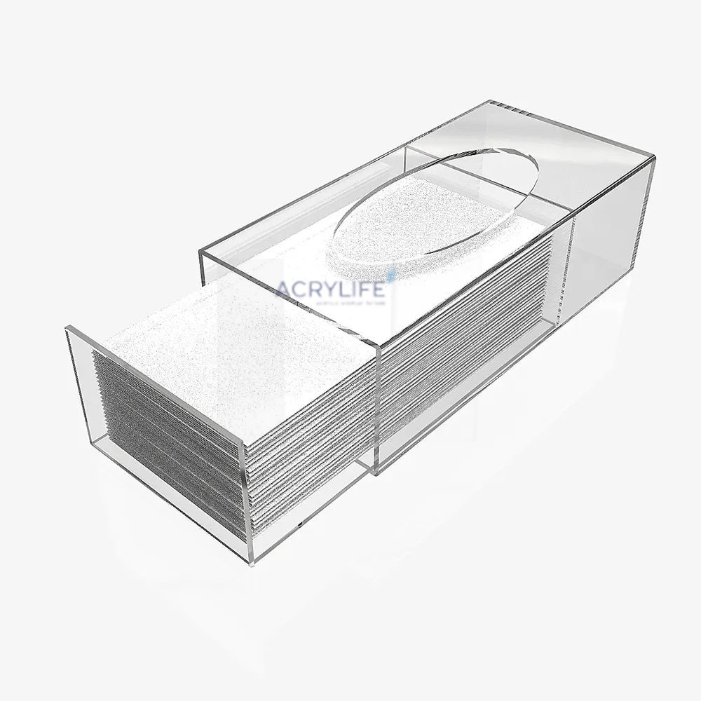 Hộp Đựng Giấy Lau Bằng Mica Acrylife – 25×12×8 cm