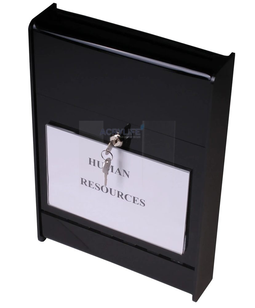 Hộp Phiếu Treo Tường Mica Acrylife Màu Đen – Kích Thước A4 (21 × 30 cm)