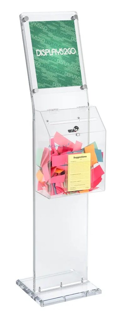 Hộp Quyên Góp Mica Acrylife Trong Suốt Kèm Giá Treo Poster – Khung Hiển Thị 21 × 30 cm