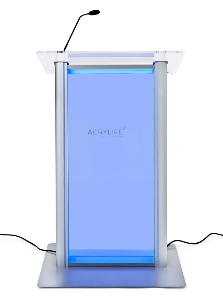 Bục phát biểu mica Acrylife mờ – tích hợp đèn LED, ảnh 2