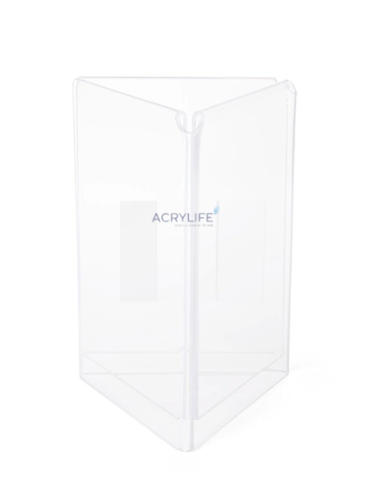Kệ Menu Mica Acrylife Để Bàn – 3 Mặt – Tri-Fold – Trong Suốt ảnh 3