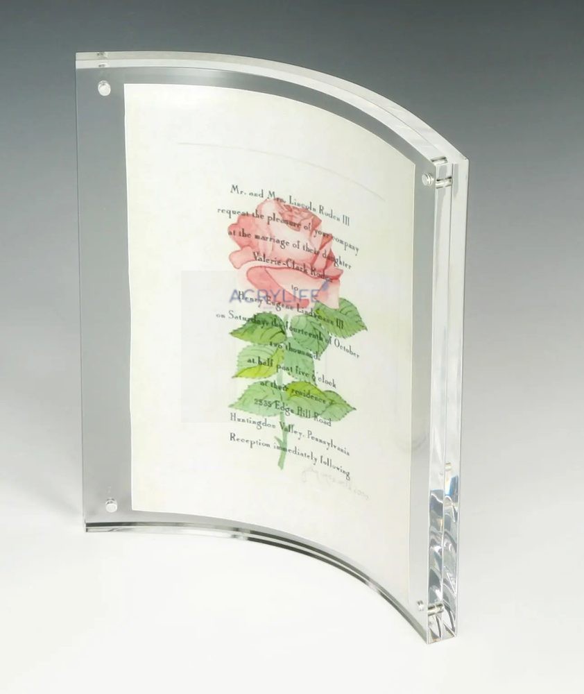 Kệ Menu Mica Acrylife Để Bàn – Khung Cong – 10 × 15 cm – Một Mặt ảnh 2
