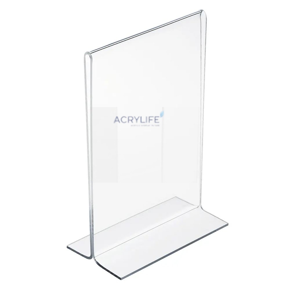 Kệ Menu Mica Acrylife Để Bàn – T-Style – Bottom Insert – In Logo UV Tùy Chỉnh – Viền Mờ ảnh 2