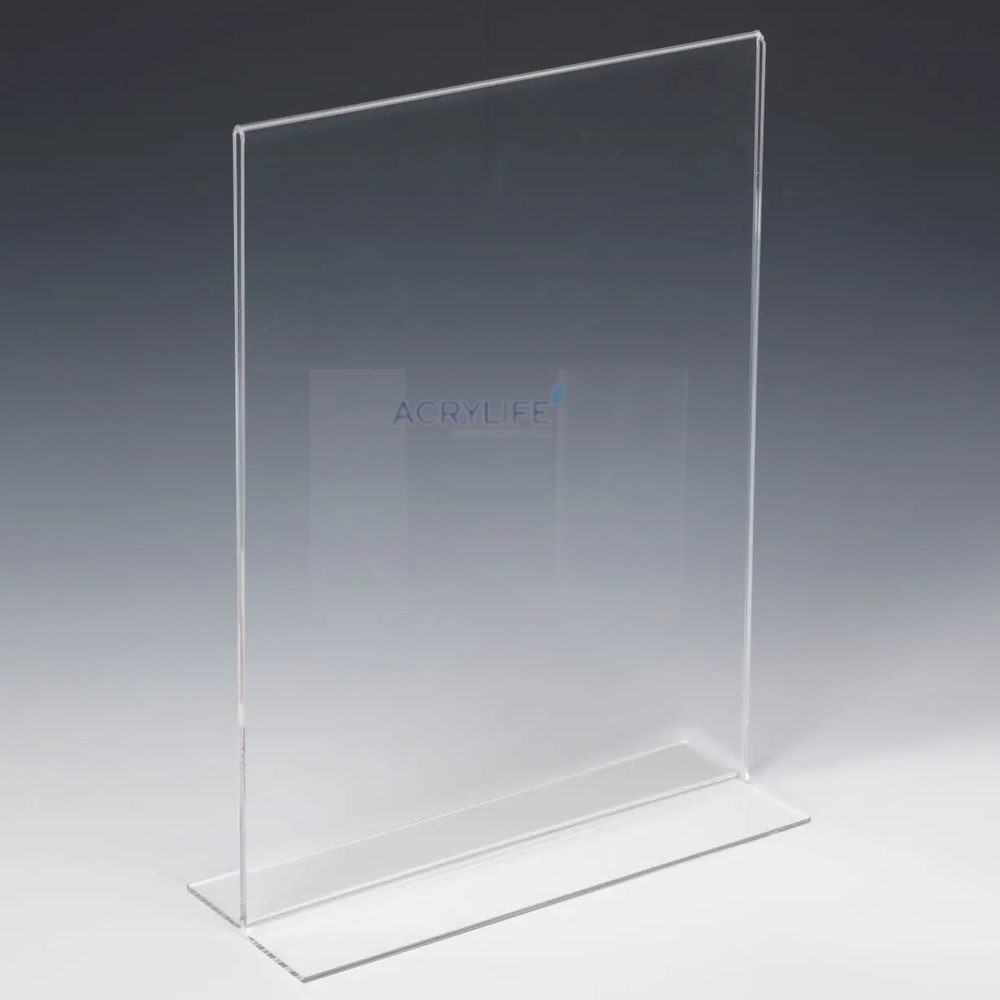 Kệ Menu Mica Acrylife Để Bàn – T-Style – Bottom Insert – Trong Suốt