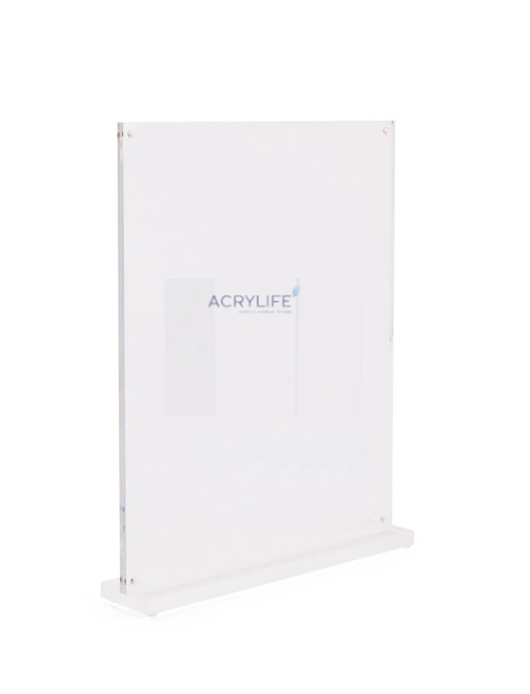 Kệ Menu Mica Acrylife Để Bàn – T-Style – Magnetic Closure – Mica Tái Chế – Trong Suốt