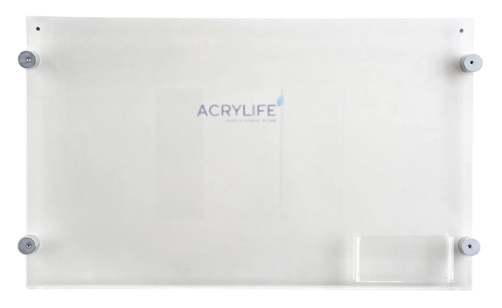 Kệ Treo Tường Mica Acrylife – 43 × 28 cm – Ngăn Name Card – Standoffs Bạc ảnh 2