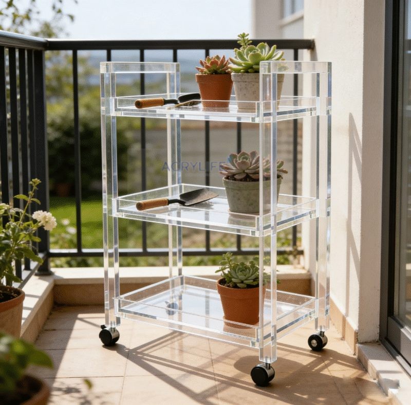 Xe Đẩy Bar Mica Acrylife Trong Suốt Cao Cấp